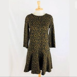 Loft Leopard Print Drop Waist Dress
